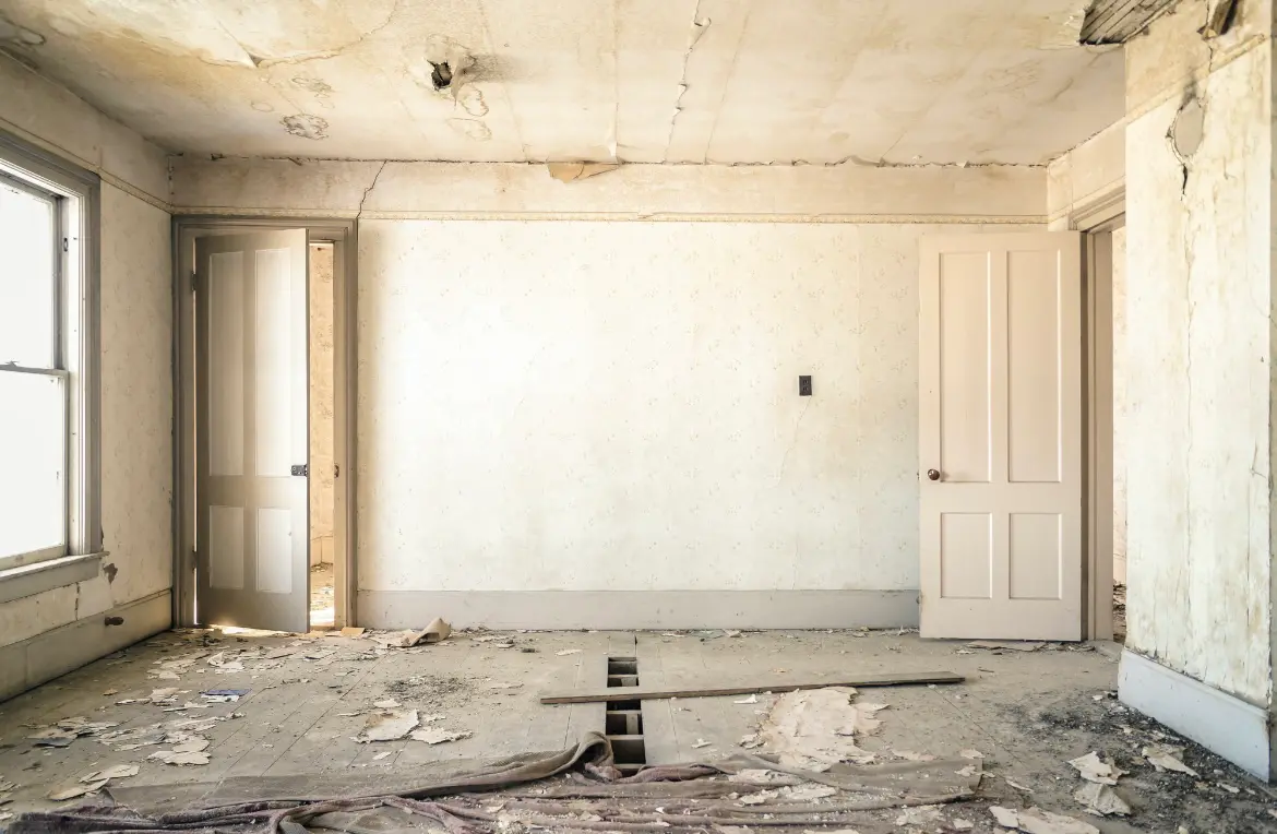 Waste disposal crew managing a cleanout project in Triana